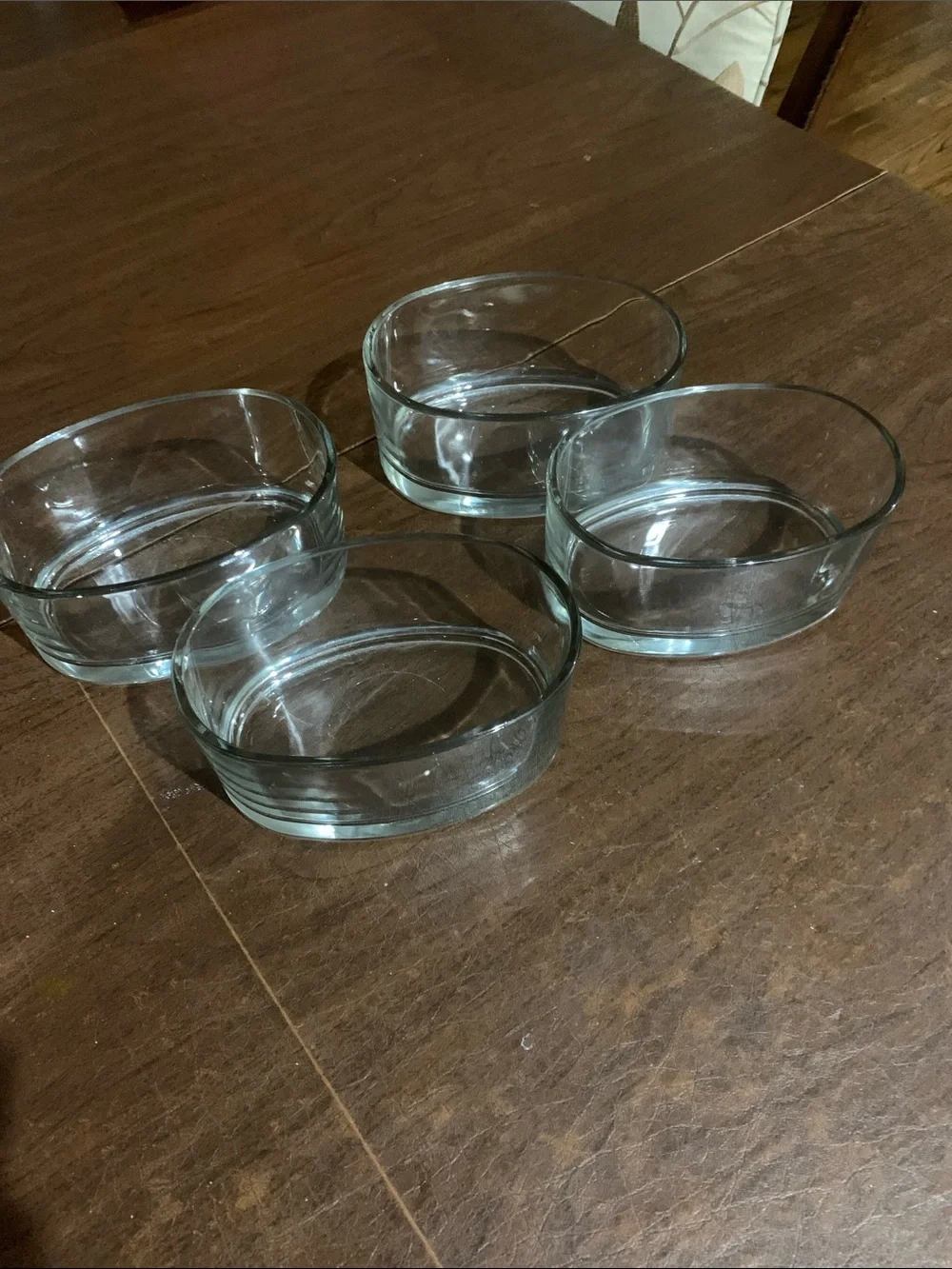Clear Glass Oval - Set of 4